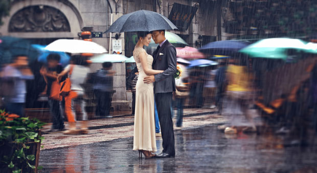 雨景婚纱照