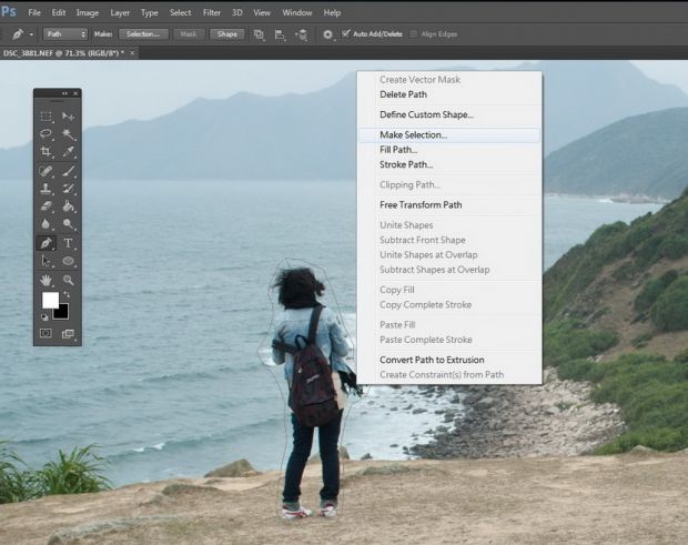 Photoshop 技巧︰迅速移除路人的Fill 功能 (填充 后期技巧 ps )