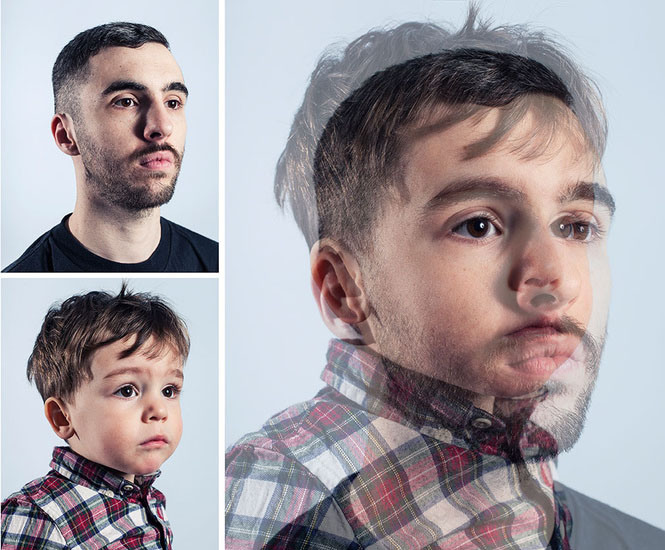 Photographer Blends Portraits of Fathers and Sons to Show Genetic Similarities jpeg 1